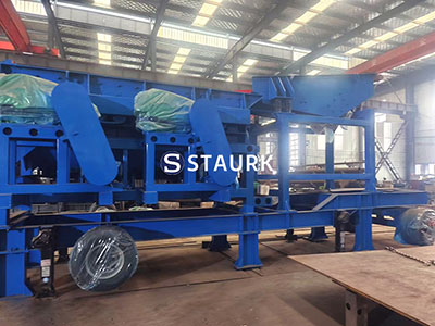 Stone soil roller screen (mud separator)