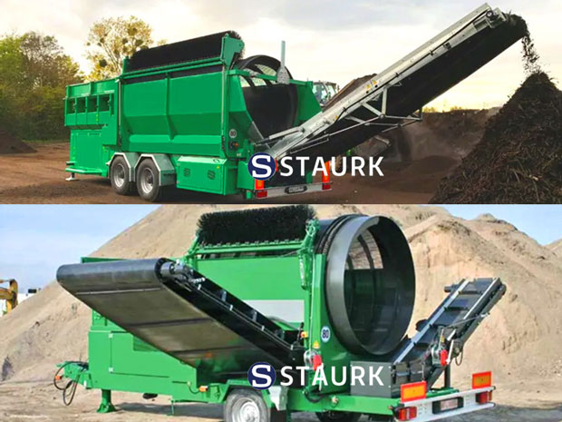 Compost trommel screen manure fertilizer